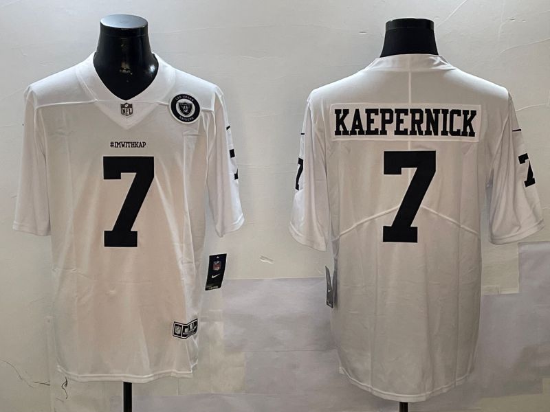 Men Oakland Raiders #7 Kaepernick White Second generation 2024 Nike Limited NFL Jersey style 2->oakland raiders->NFL Jersey